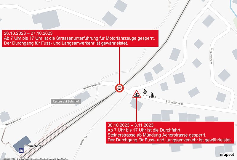 Visualisierung Strassensperrung Steinerberg