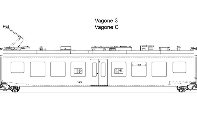 SOB Elettrotreni a pianale ribassato FLIRT 3, Vagone 3, Vagone C