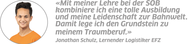 Statement Jonathan Schulz, Lernender Logistiker