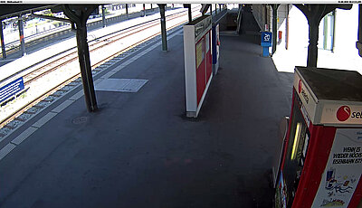 Kameras auf drei SOB-Bahnhöfen - Blick auf Perron Bahnhof Wattwil
