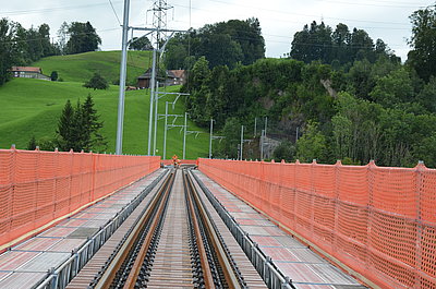 Die Fahrbahn auf dem Sitterviadukt zwischen St. Gallen und Herisau wurde während der Totalsperre komplett erneuert.