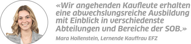 Statement Mara Hollenstein, Lernende Kauffrau EFZ