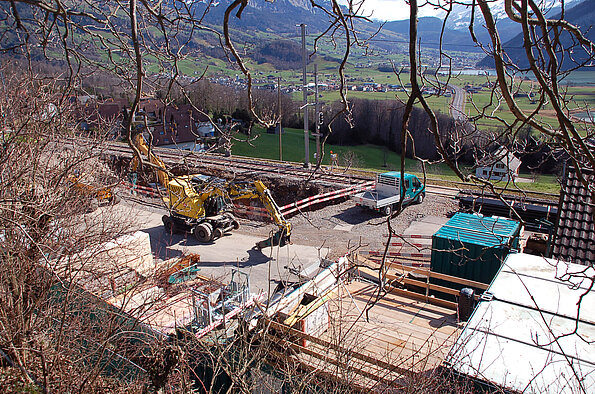 Baustelle von oben