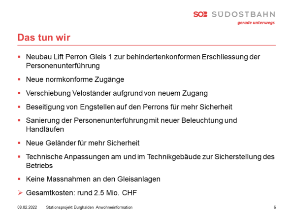 Präsentation Anwohnerinformation Stationsprojekt Burghalden