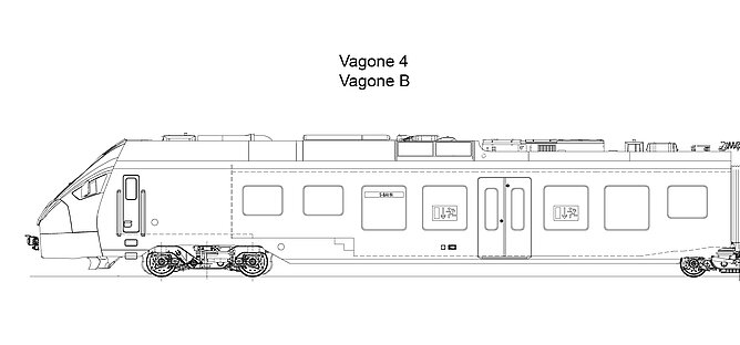 SOB Elettrotreni a pianale ribassato FLIRT 3, Vagone 4, Vagone B