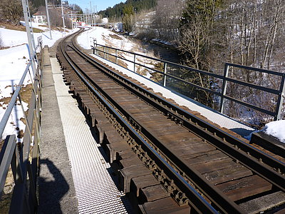 Die Gleise auf der Biberbrücke II