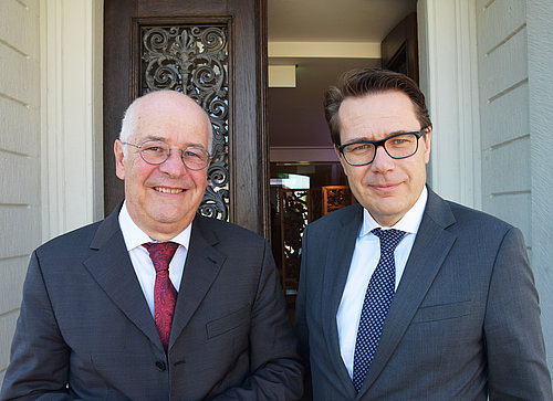 SOB-Verwaltungsratspräsident Hans Altherr und sein Nachfolger Benedikt Würth.