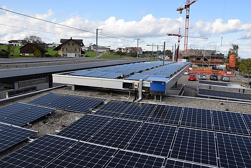 Roggwil-Berg ist der erste SOB-Bahnhof mit einer Photovoltaikanlage.