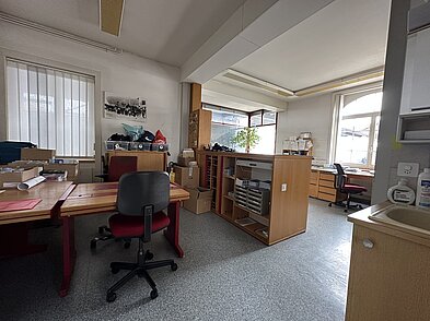Blick in die alten Büroräume