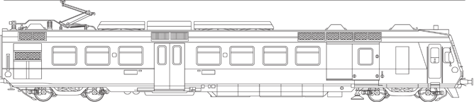 SOB Triebwagen RBDe 561 SOB Triebwagen RBDe 561 Technische Zeichnung